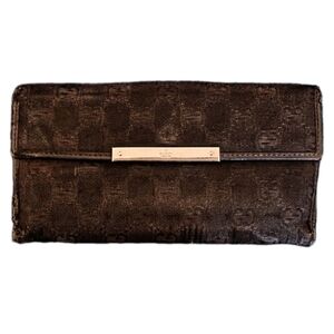 Gucci Dark Brown Monogram Clutch